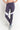 Colorblock Mesh Full Leggings - Dark Violet