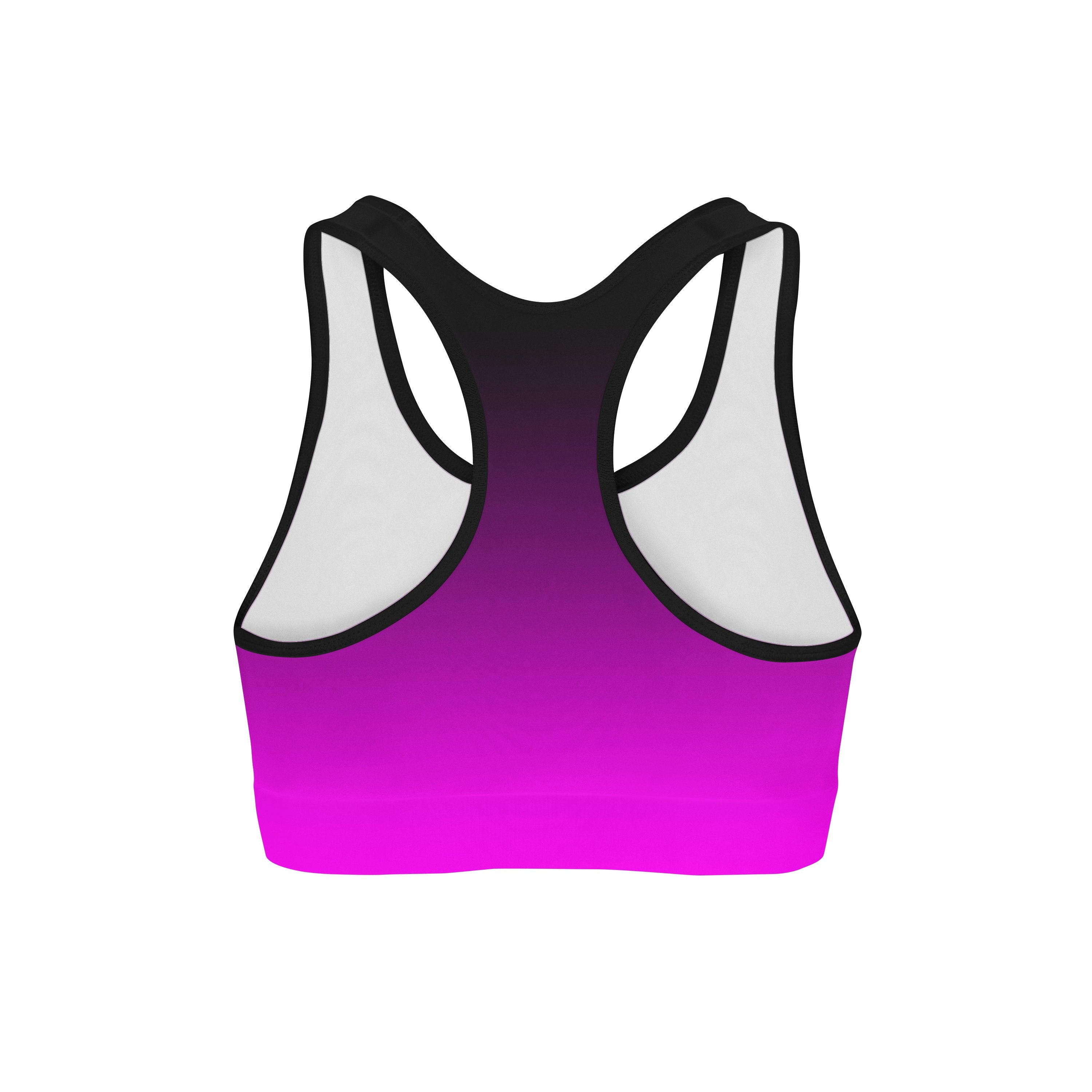 Black Pink Ombre Sports Bra